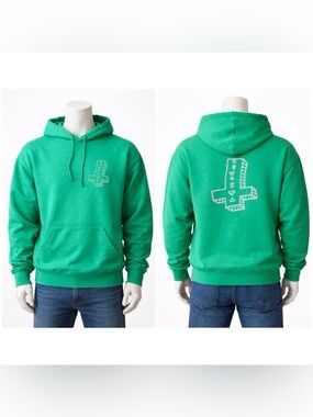 VTG ODD FUTURE OFWGKTA Hoodie Green Pink Inverted Cross 2011 Goblin Era Mens L